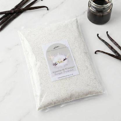 Zahăr Pudră pentru Cofetărie cu Pudră de Vanilie și Caviar de Vanilie