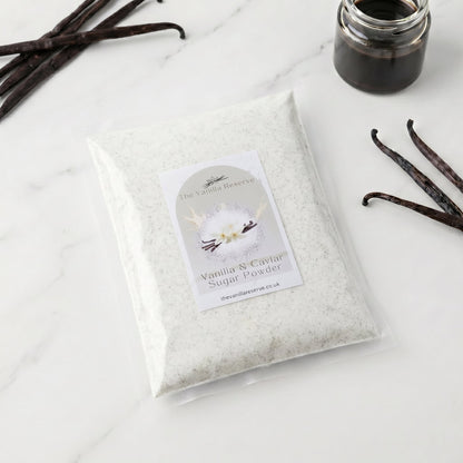 Zahăr Pudră pentru Cofetărie cu Pudră de Vanilie și Caviar de Vanilie